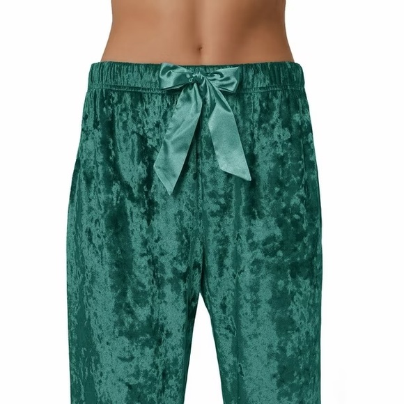 Nwt- Lord & Taylor Teal Satin Pajama Set - Picture 4 of 5